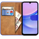 Samsung Galaxy A15 4G / 5G Klapphülle in Blau mit Kartenfächern und Schutz