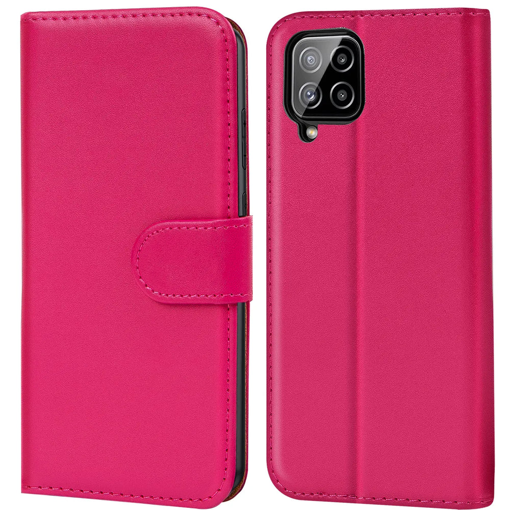 Samsung Galaxy A22 4G / M32 / M22 Klapphülle in Pink mit Kartenfächern und Schutz