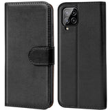 Samsung Galaxy A22 4G / M32 / M22 Klapphülle in Schwarz mit Kartenfächern und Schutz