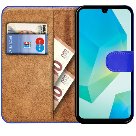 Samsung Galaxy A26 5G Klapphülle in Blau mit Kartenfächern und Schutz