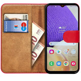 Samsung Galaxy A34 5G Klapphülle in Rot mit Kartenfächern und Schutz