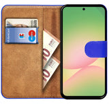 Samsung Galaxy A37 5G Klapphülle in Blau mit Kartenfächern und Schutz