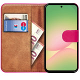 Samsung Galaxy A37 5G Klapphülle in Pink mit Kartenfächern und Schutz
