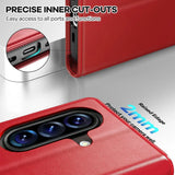 Samsung Galaxy A37 5G Klapphülle in Rot mit Kartenfächern und Schutz