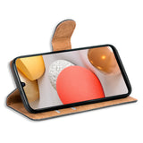 Samsung Galaxy A42 5G Klapphülle in Schwarz mit Kartenfächern und Schutz