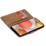 Samsung Galaxy A42 5G Klapphülle in Schwarz mit Kartenfächern und Schutz