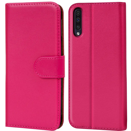Samsung Galaxy A50 / A30s Klapphülle in Pink mit Kartenfächern und Schutz