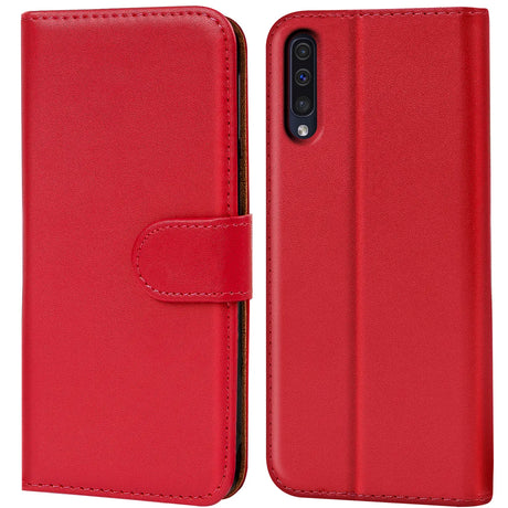 Samsung Galaxy A50 / A30s Klapphülle in Rot mit Kartenfächern und Schutz