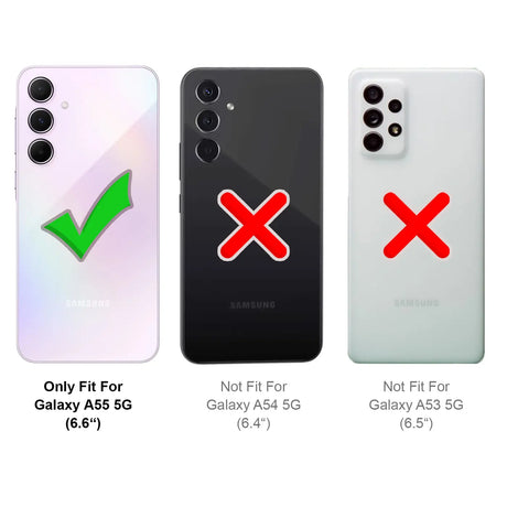 Samsung Galaxy A55 5G Klapphülle in Rot mit Kartenfächern und Schutz