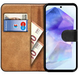 Samsung Galaxy A55 5G Klapphülle in Schwarz mit Kartenfächern und Schutz