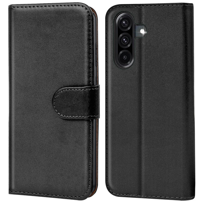 Samsung Galaxy A56 5G Klapphülle in Schwarz mit Kartenfächern und Schutz