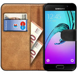 Samsung Galaxy A5 2016 Klapphülle in Schwarz mit Kartenfächern und Schutz