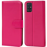 Samsung Galaxy A71 Klapphülle in Pink mit Kartenfächern und Schutz