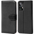 Samsung Galaxy A72 Klapphülle in Schwarz mit Kartenfächern und Schutz