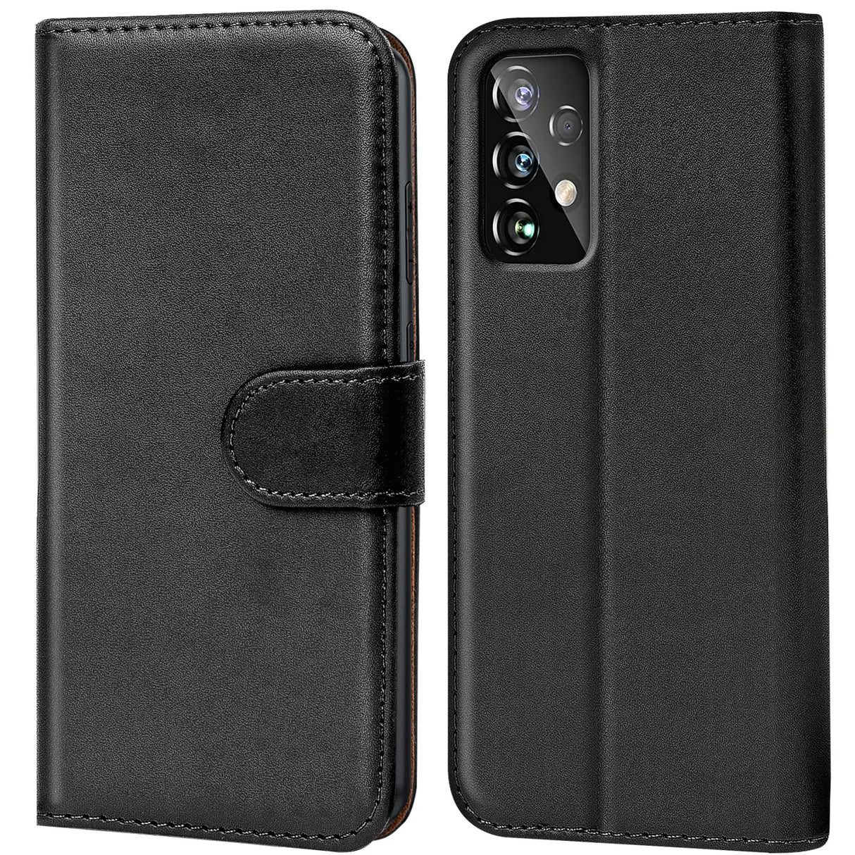 Samsung Galaxy A72 Klapphülle in Schwarz mit Kartenfächern und Schutz