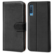 Samsung Galaxy A7 2018 Klapphülle in Schwarz mit Kartenfächern und Schutz