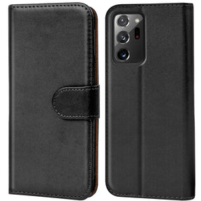 Samsung Galaxy Note 20 Ultra Klapphülle in Schwarz mit Kartenfächern und Schutz