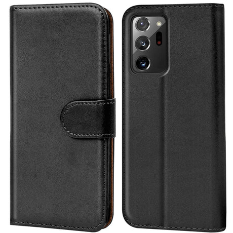 Samsung Galaxy Note 20 Ultra Klapphülle in Schwarz mit Kartenfächern und Schutz