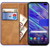 Samsung Galaxy S10 Klapphülle in Blau mit Kartenfächern und Schutz