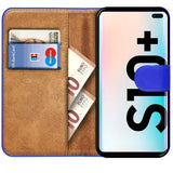 Samsung Galaxy S10 Plus Klapphülle in Blau mit Kartenfächern und Schutz