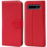 Samsung Galaxy S10 Plus Klapphülle in Rot mit Kartenfächern und Schutz