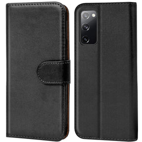 Samsung Galaxy S20 FE Klapphülle in Schwarz mit Kartenfächern und Schutz