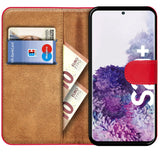 Samsung Galaxy S20 Plus Klapphülle in Rot mit Kartenfächern und Schutz