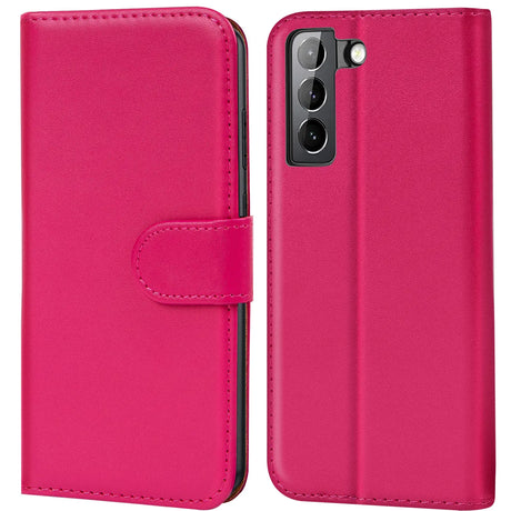 Samsung Galaxy S21 FE Klapphülle in Pink mit Kartenfächern und Schutz