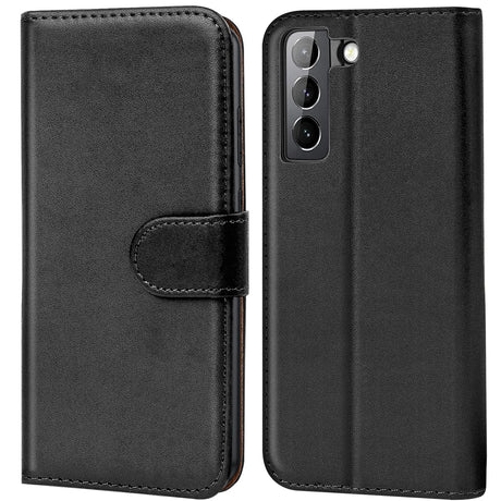 Samsung Galaxy S21 FE Klapphülle in Schwarz mit Kartenfächern und Schutz