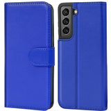 Samsung Galaxy S21 Plus Klapphülle in Blau mit Kartenfächern und Schutz