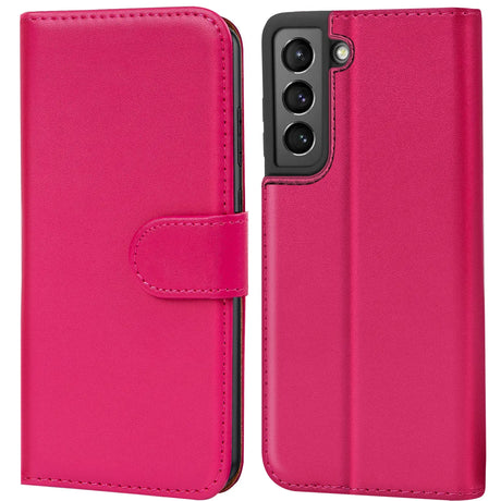 Samsung Galaxy S22 Plus Klapphülle in Pink mit Kartenfächern und Schutz