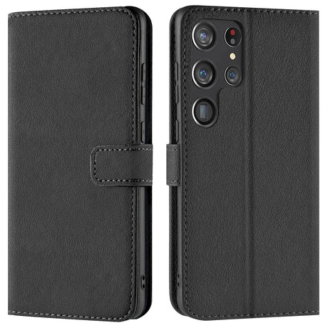 Samsung Galaxy S22 Ultra Klapphülle in Schwarz mit Kartenfächern und Schutz