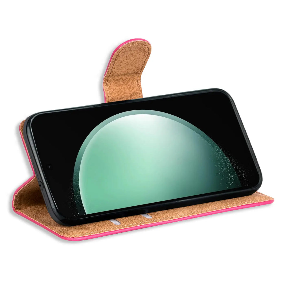 Samsung Galaxy S23 FE Klapphülle in Pink mit Kartenfächern und Schutz