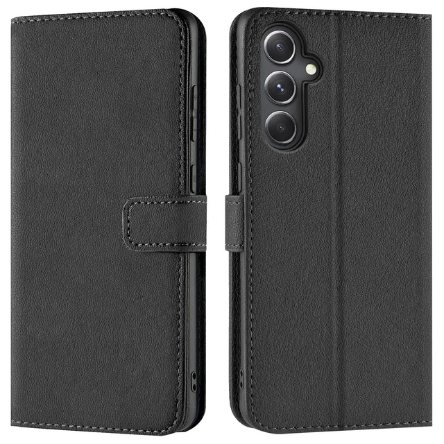Samsung Galaxy S23 FE Klapphülle in Schwarz mit Kartenfächern und Schutz