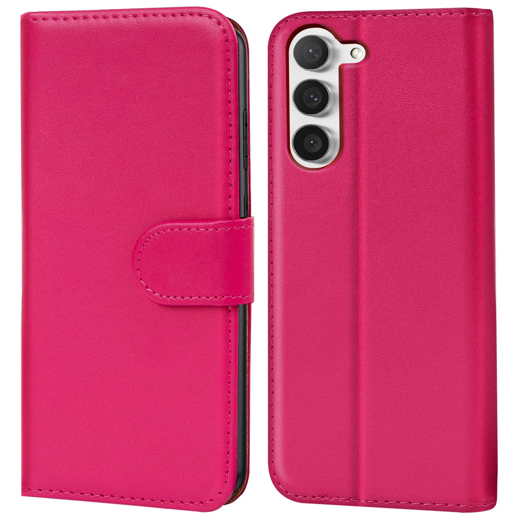 Samsung Galaxy S23 Klapphülle in Pink mit Kartenfächern und Schutz