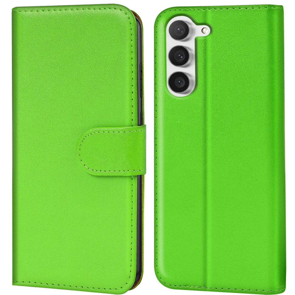 Samsung Galaxy S23 Plus Klapphülle in Grün mit Kartenfächern und Schutz