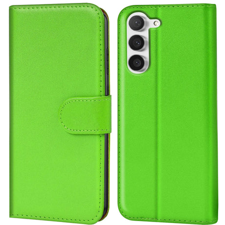 Samsung Galaxy S23 Plus Klapphülle in Grün mit Kartenfächern und Schutz
