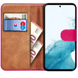 Samsung Galaxy S23 Plus Klapphülle in Pink mit Kartenfächern und Schutz