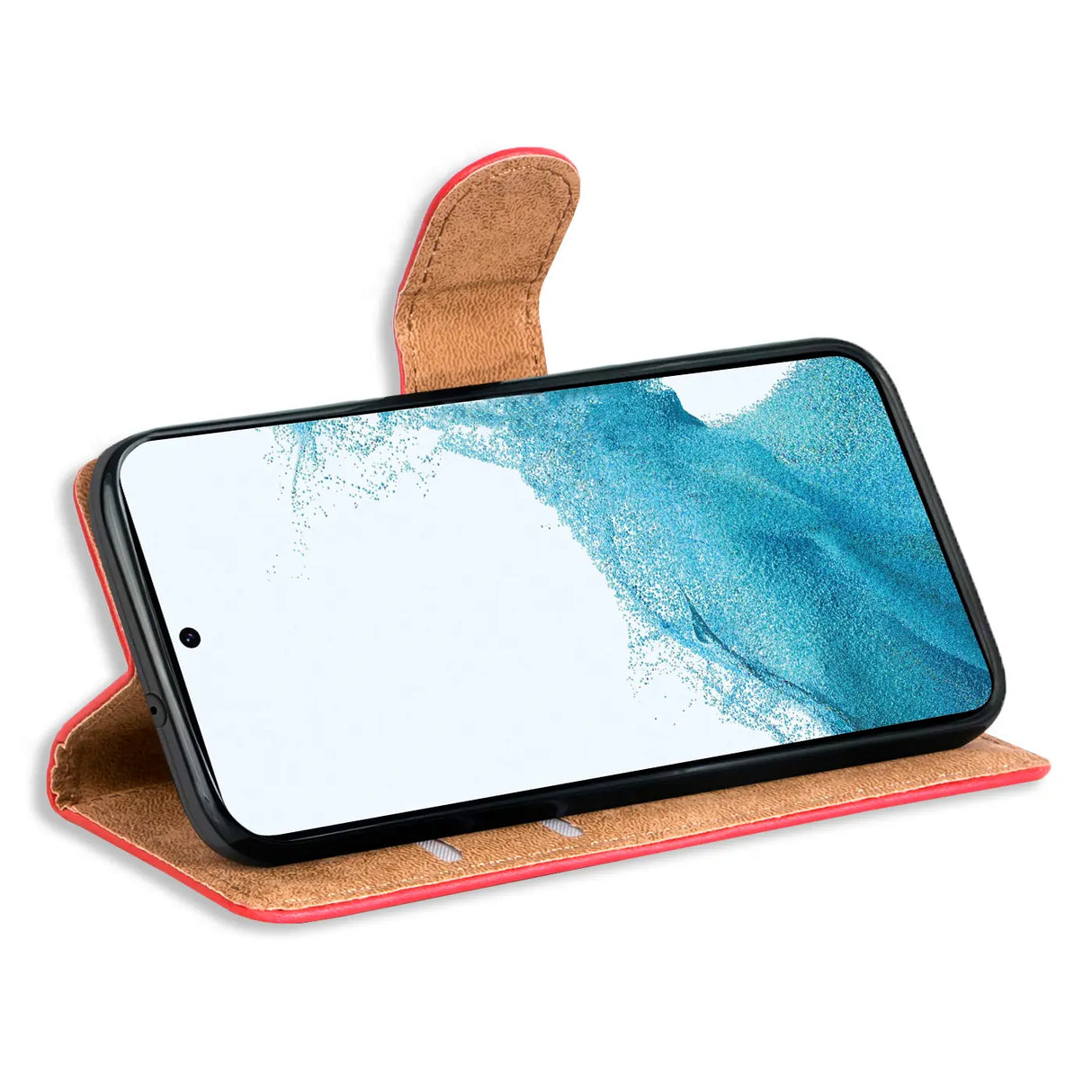 Samsung Galaxy S23 Plus Klapphülle in Rot mit Kartenfächern und Schutz