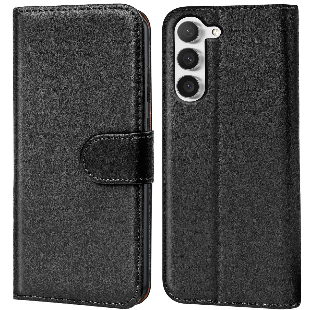 Samsung Galaxy S23 Plus Klapphülle in Schwarz mit Kartenfächern und Schutz