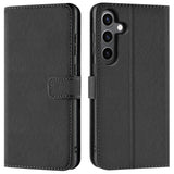 Samsung Galaxy S24 FE Klapphülle in Schwarz mit Kartenfächern und Schutz