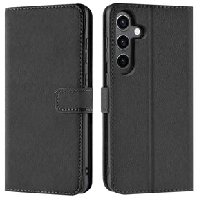 Samsung Galaxy S24 Plus Klapphülle in Schwarz mit Kartenfächern und Schutz