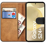 Samsung Galaxy S24 Plus Klapphülle in Schwarz mit Kartenfächern und Schutz