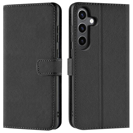 Samsung Galaxy S24 Klapphülle in Schwarz mit Kartenfächern und Schutz