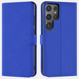 Samsung Galaxy S24 Ultra Klapphülle in Blau mit Kartenfächern und Schutz