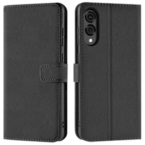 Samsung Galaxy S25 Edge Klapphülle in Schwarz mit Kartenfächern und Schutz