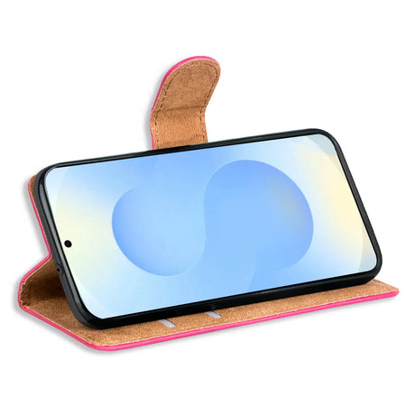 Samsung Galaxy S25 FE Klapphülle in Pink mit Kartenfächern und Schutz