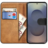 Samsung Galaxy S25 Ultra Klapphülle in Schwarz mit Kartenfächern und Schutz