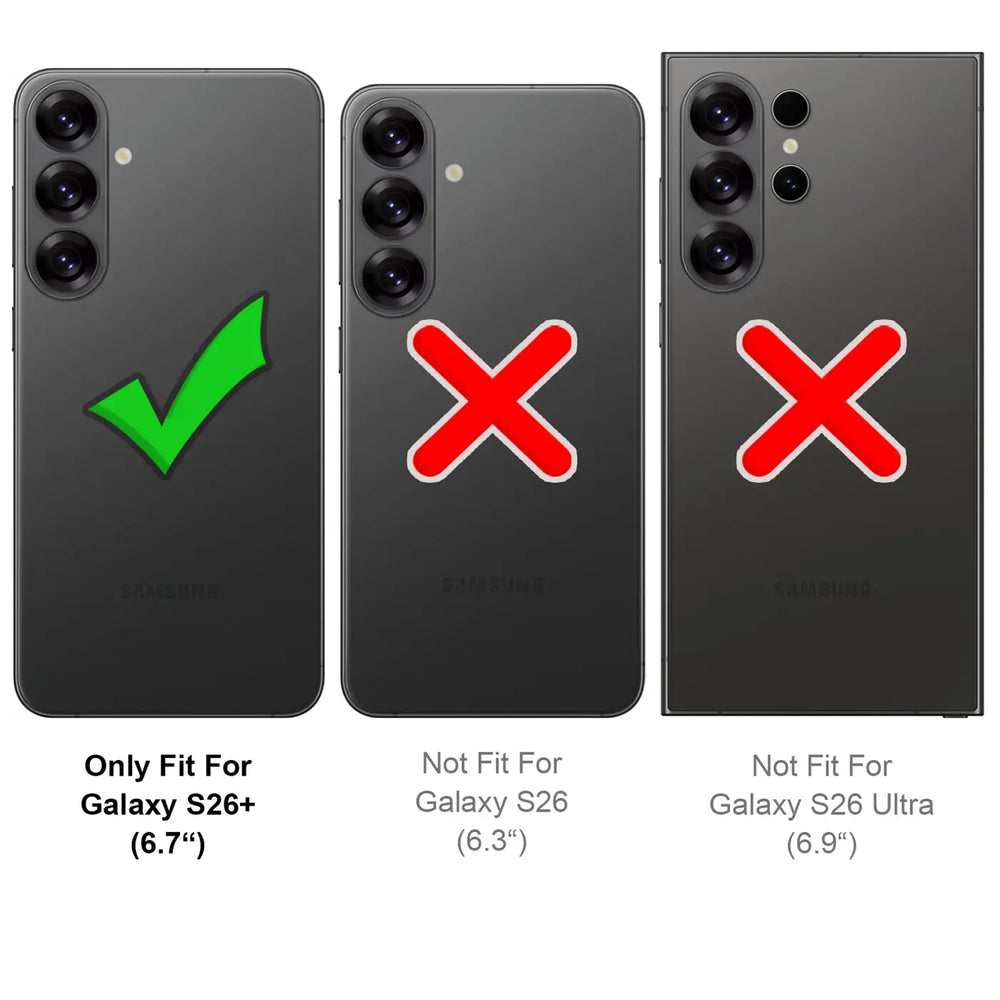 Samsung Galaxy S26 Plus Klapphülle in Schwarz mit Kartenfächern und Schutz