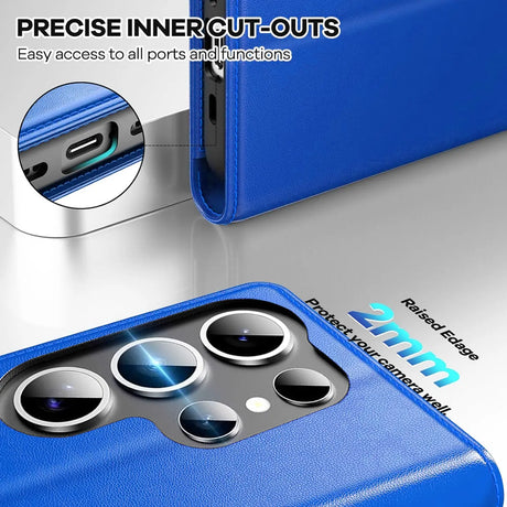 Samsung Galaxy S26 Ultra Klapphülle in Blau mit Kartenfächern und Schutz